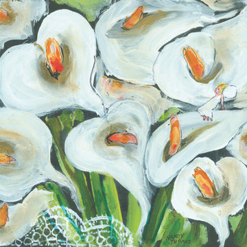 Nancy Thomas Gallery Shower Curtains - Lilies & Sprites