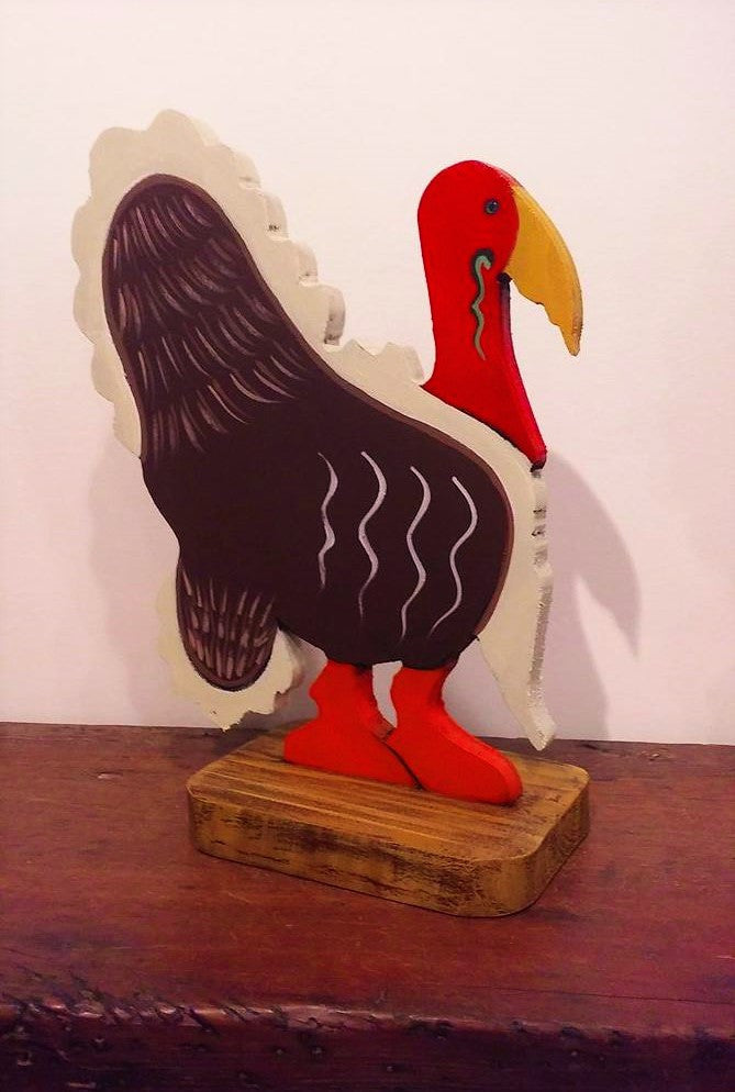 Wooden Turkey Sculptures- Singles or Trio