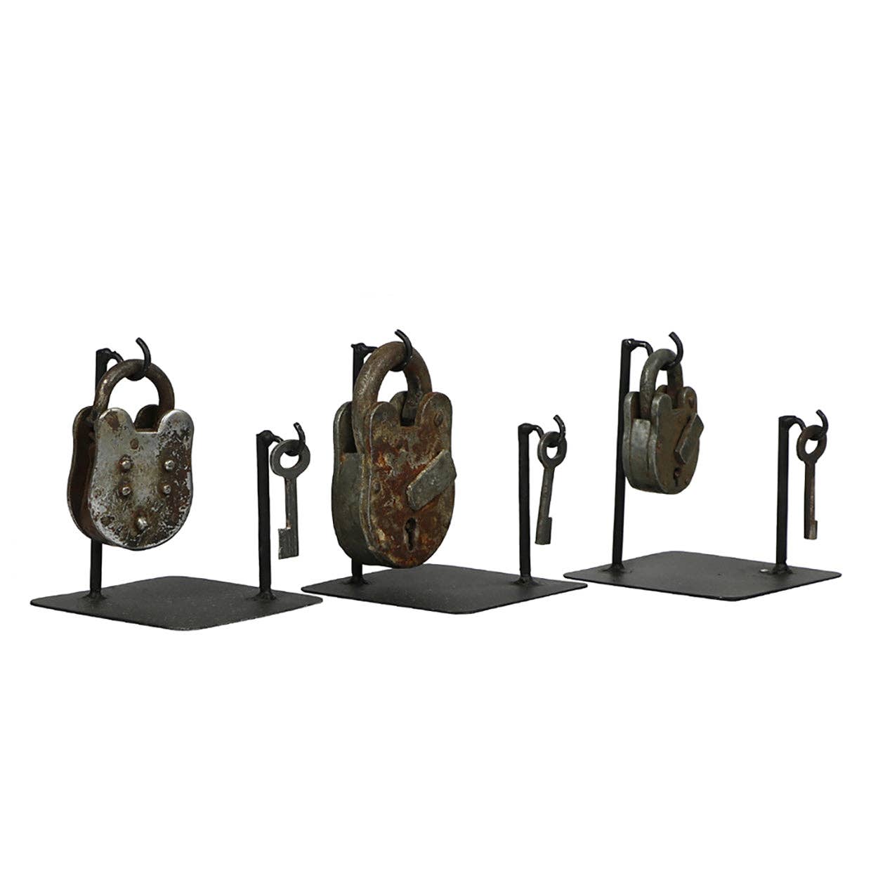 Vintage Lock &amp; Keys on Stand