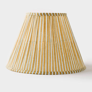 Lampshade - Goldenrod Candy Stripe Gathered