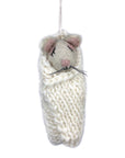 Cozy Grey Mouse Ornament