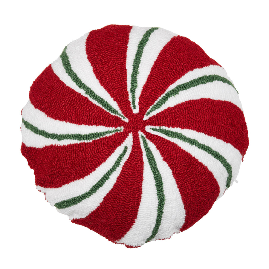 Christmas Peppermint Candy Shaped Throw Pillow