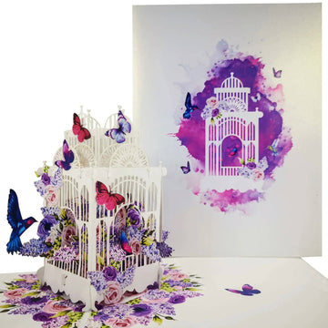 Pop Up Greeting Card - Butterflies