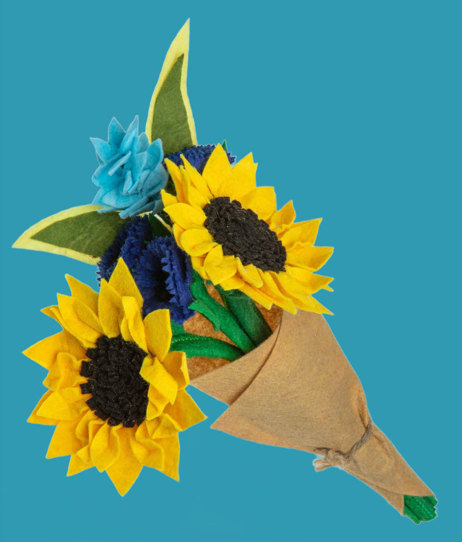Petite Felt Sunflower Bouquet