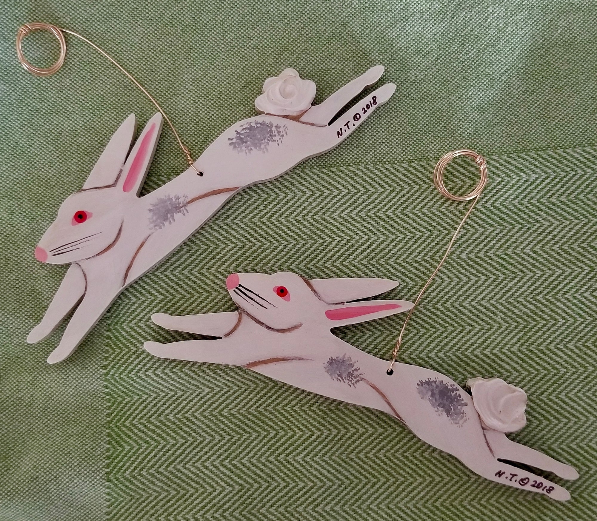 DUPLICATE _ Nancy Thomas Hippy Hoppy Bunny Ornament