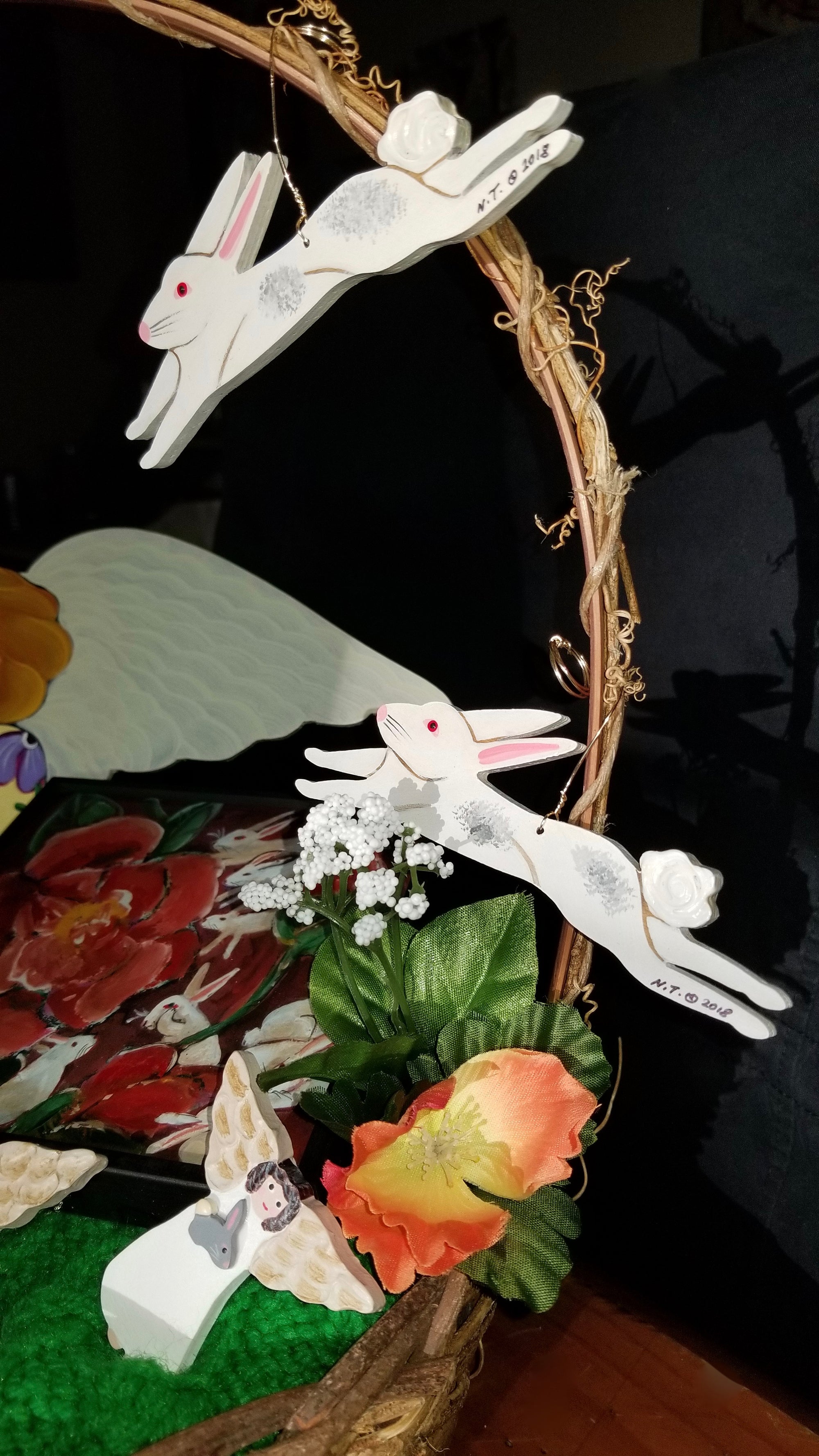 DUPLICATE _ Nancy Thomas Hippy Hoppy Bunny Ornament