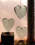 Glass Heart Suncatchers