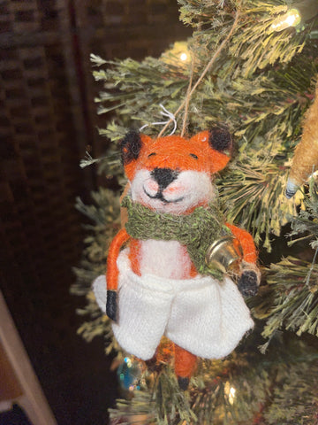 Ornament - Caroling Foxes