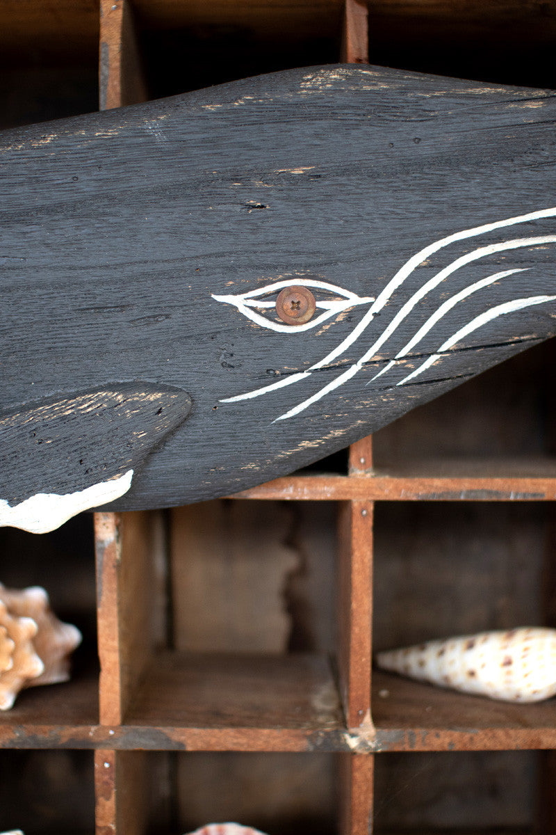 Wooden Whale Wall Art